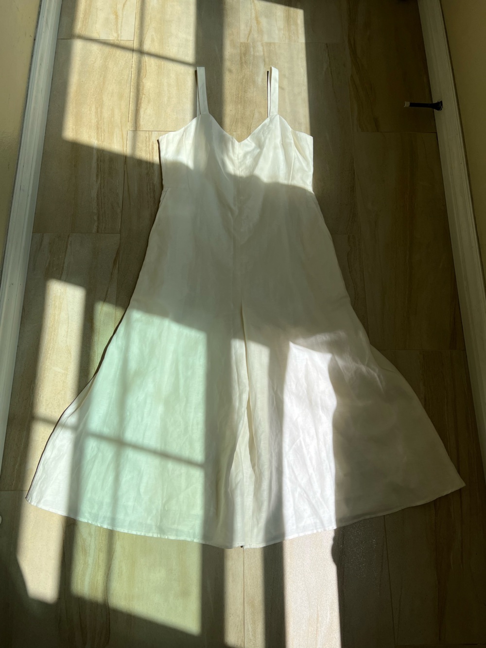 Club Monaco White romper with sweetheart neckline
